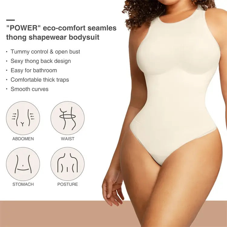 one-piece sleeveless body shapewear