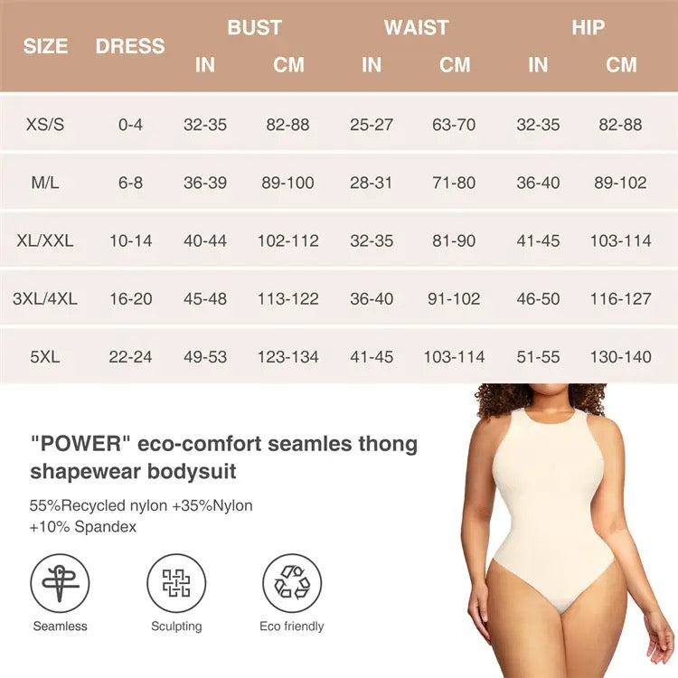 one-piece sleeveless body shapewear